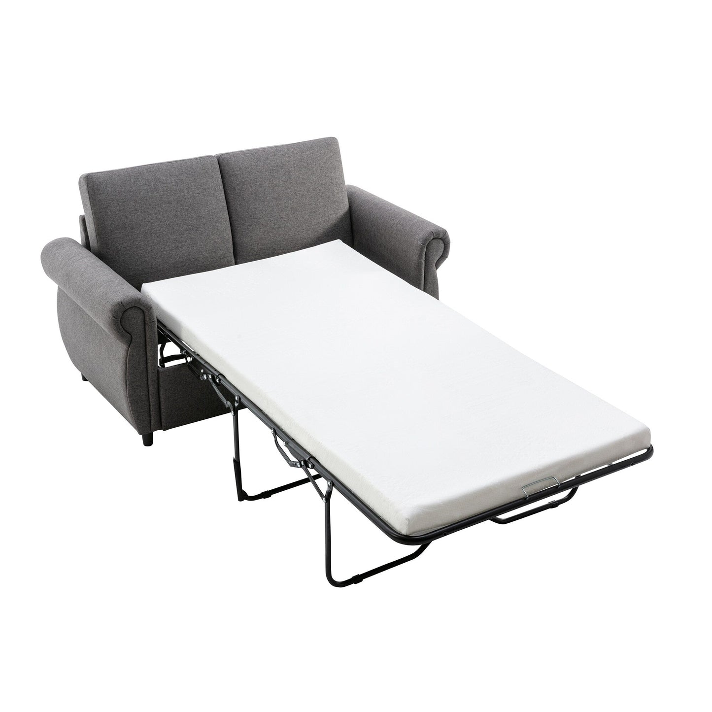 Divano letto estraibile Roomfitters con materasso memory foam singolo, divano letto salvaspazio per soggiorno