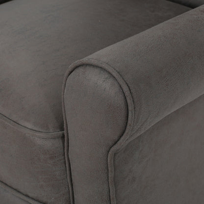 Poltrona reclinabile con schienale a spinta Roomfitters, braccioli arrotolabili e seduta imbottita per soggiorno o studio