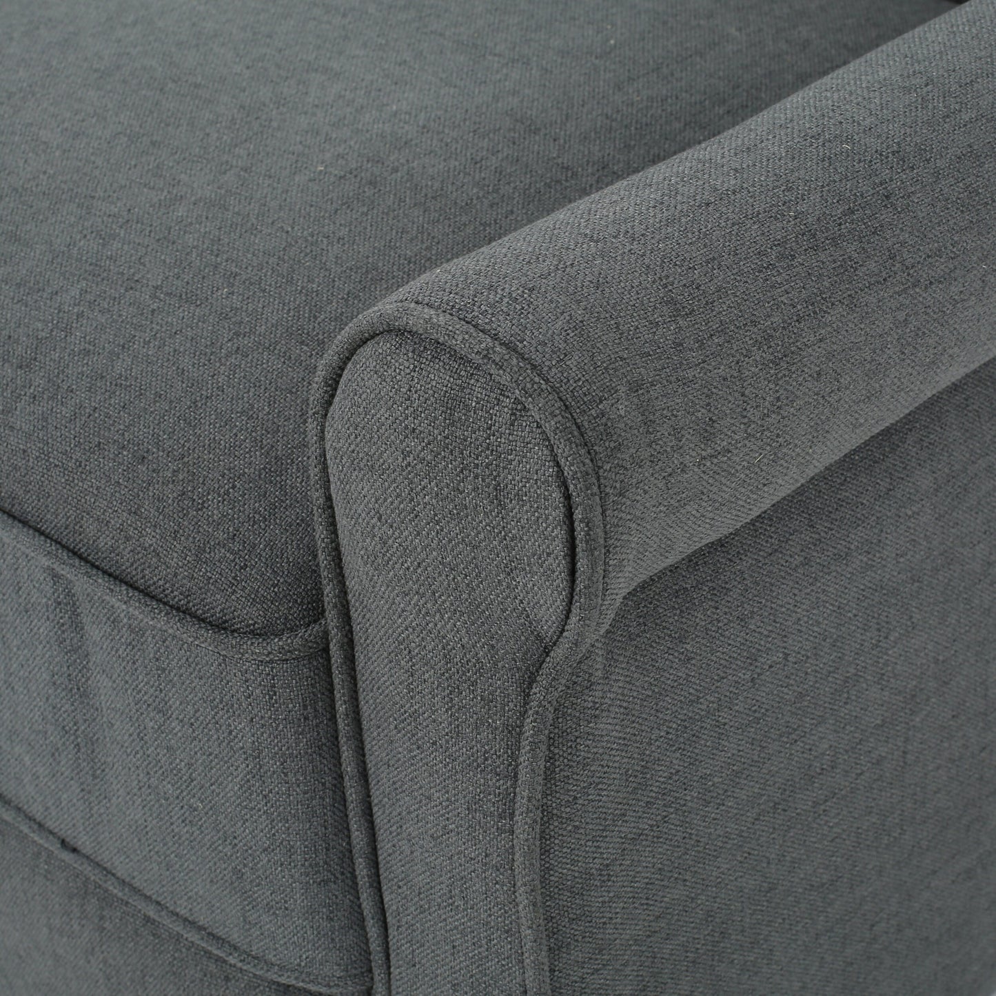 Poltrona reclinabile con schienale a spinta Roomfitters, braccioli arrotolabili e seduta imbottita per soggiorno o studio