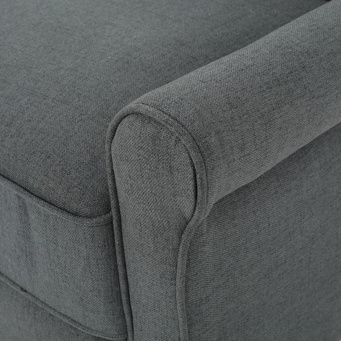 Poltrona reclinabile con schienale a spinta Roomfitters, braccioli arrotolabili e seduta imbottita per soggiorno o studio