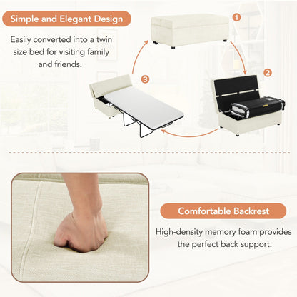 Letto pieghevole Twin Roomfitters con materasso trasformabile in letto per gli ospiti