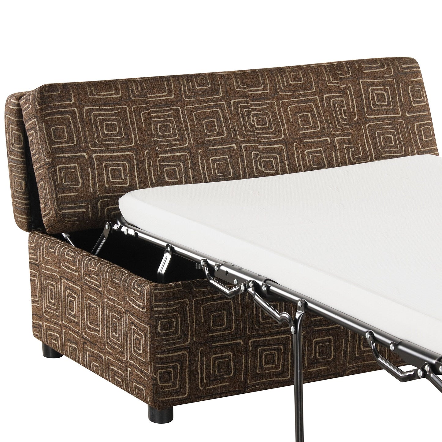 Letto pieghevole singolo Roomfitters con materasso, letto per gli ospiti compatto e convertibile per il soggiorno