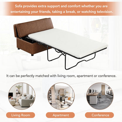 Letto pieghevole singolo Roomfitters con materasso, letto per gli ospiti compatto e convertibile per il soggiorno