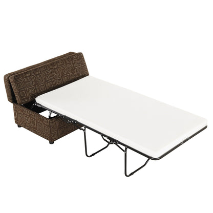 Letto pieghevole singolo Roomfitters con materasso, letto per gli ospiti compatto e convertibile per il soggiorno