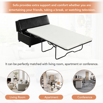 Letto pieghevole singolo Roomfitters con materasso, letto per gli ospiti compatto e convertibile per il soggiorno