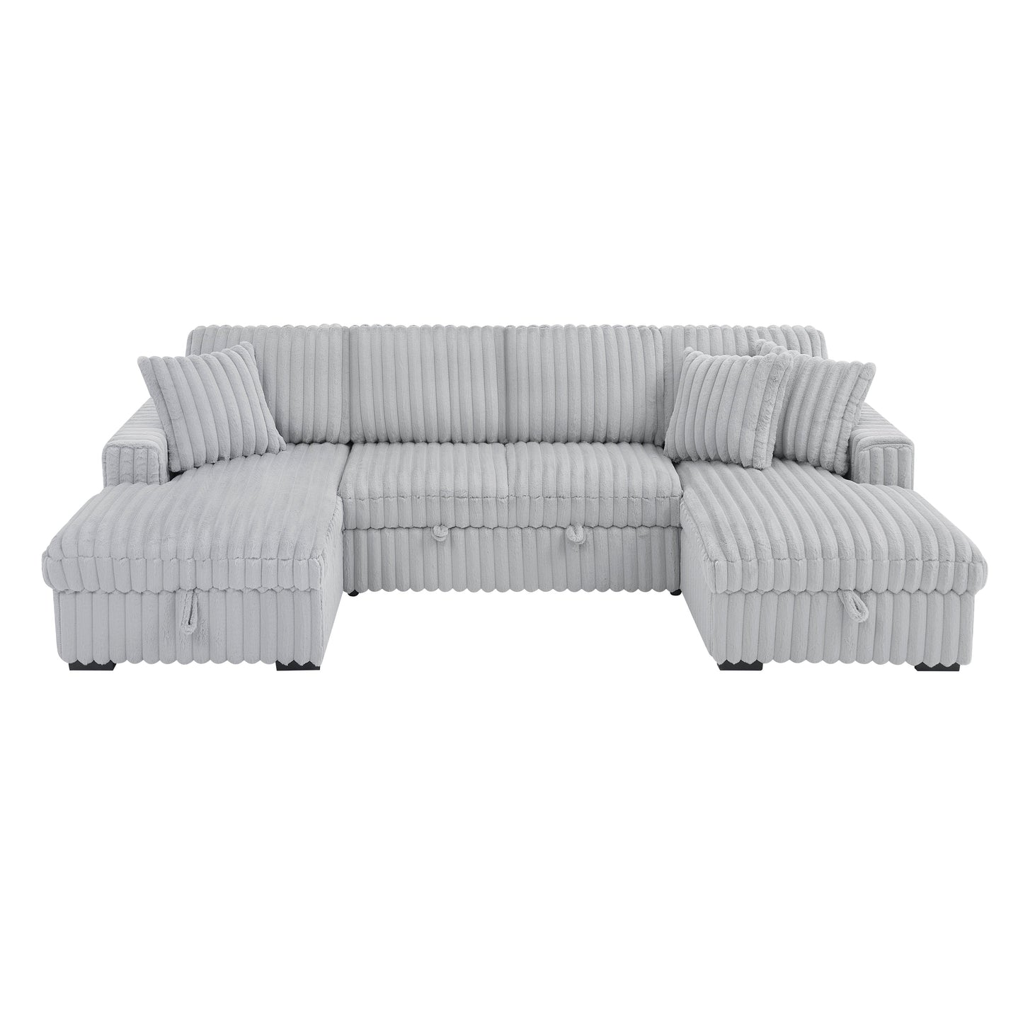 Divano letto a U Roomfitters, 122 pollici di grandi dimensioni - Letto estraibile 2 in 1, divano letto componibile con chaise longue contenitore doppia