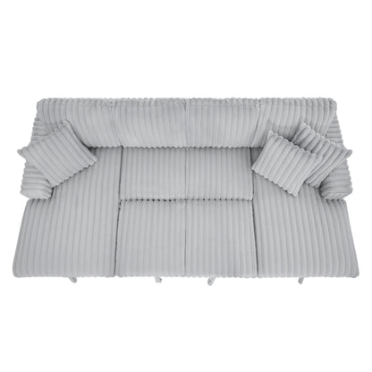 Divano letto a U Roomfitters, 122 pollici di grandi dimensioni - Letto estraibile 2 in 1, divano letto componibile con chaise longue contenitore doppia