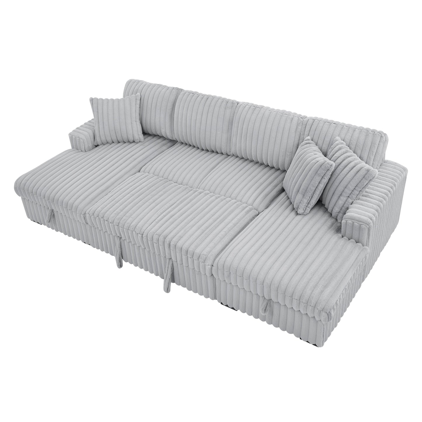 Divano letto a U Roomfitters, 122 pollici di grandi dimensioni - Letto estraibile 2 in 1, divano letto componibile con chaise longue contenitore doppia