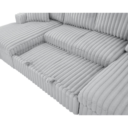 Divano letto a U Roomfitters, 122 pollici di grandi dimensioni - Letto estraibile 2 in 1, divano letto componibile con chaise longue contenitore doppia