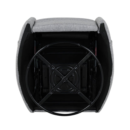 Poltrona reclinabile girevole imbottita Roomfitters, poltrona reclinabile a dondolo manuale con due cuscini rimovibili, per soggiorno