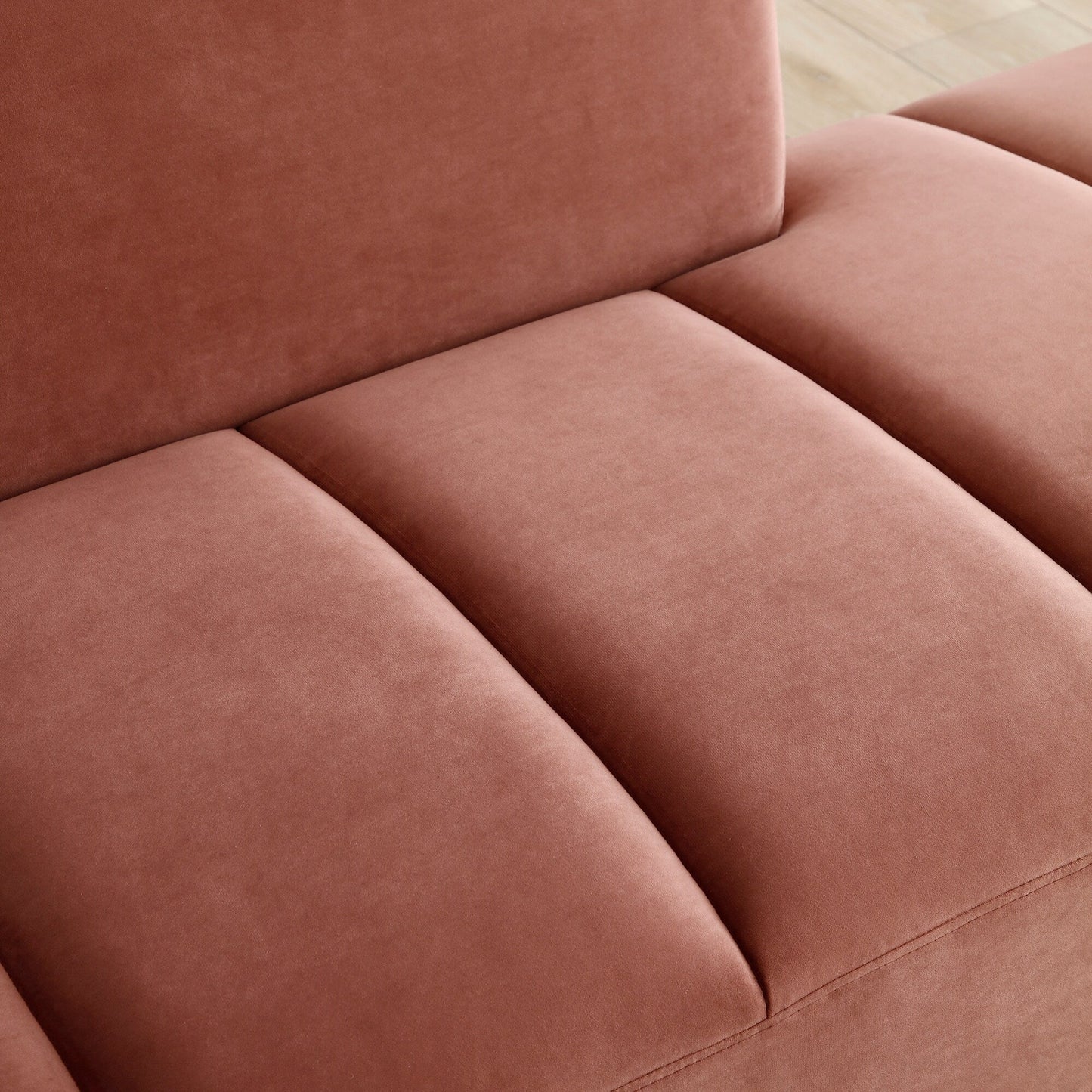 Panca imbottita Rose con gambe dorate