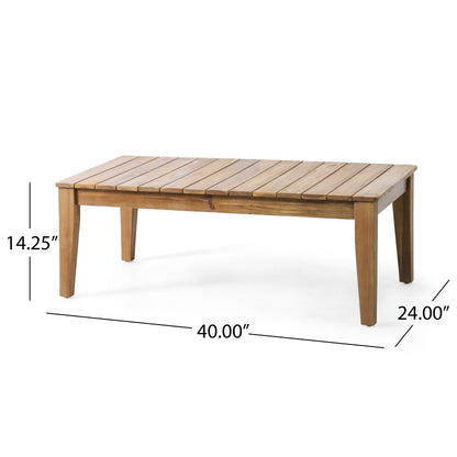 Set da esterno imbottito in acacia Rossville di Christopher Knight Home