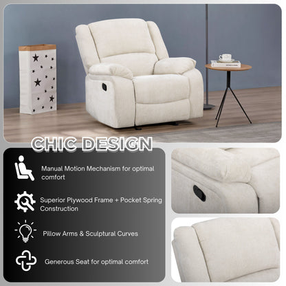 Poltrona reclinabile manuale di transizione Roundhill Furniture Blitz