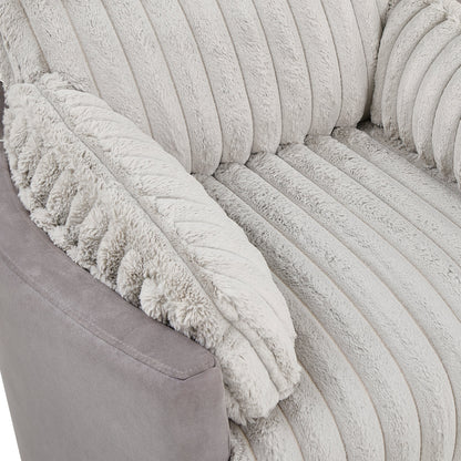 Poltrona reclinabile manuale con rivestimento in velluto a coste Wide Wale di Roundhill Furniture Bocaton