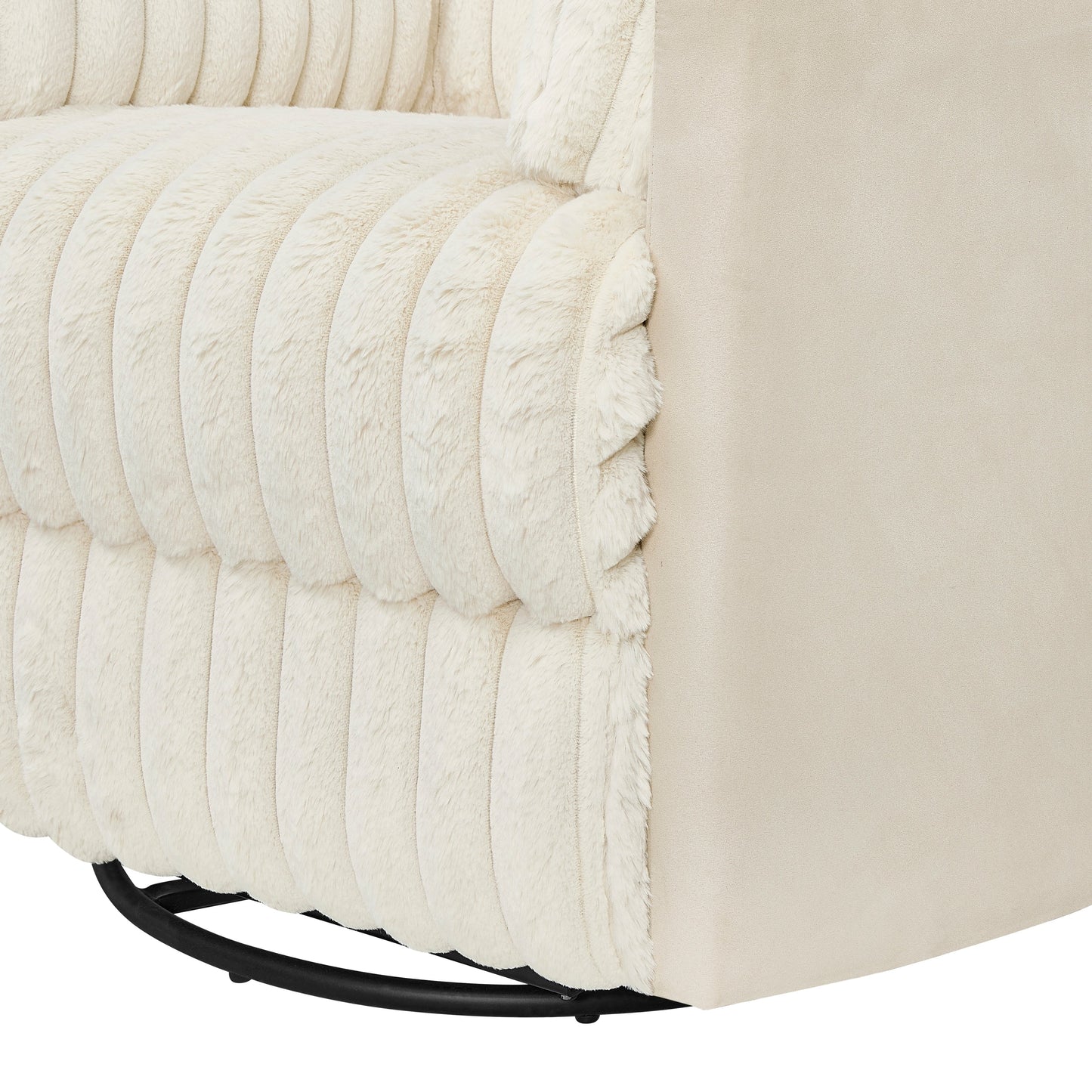 Poltrona reclinabile manuale con rivestimento in velluto a coste Wide Wale di Roundhill Furniture Bocaton