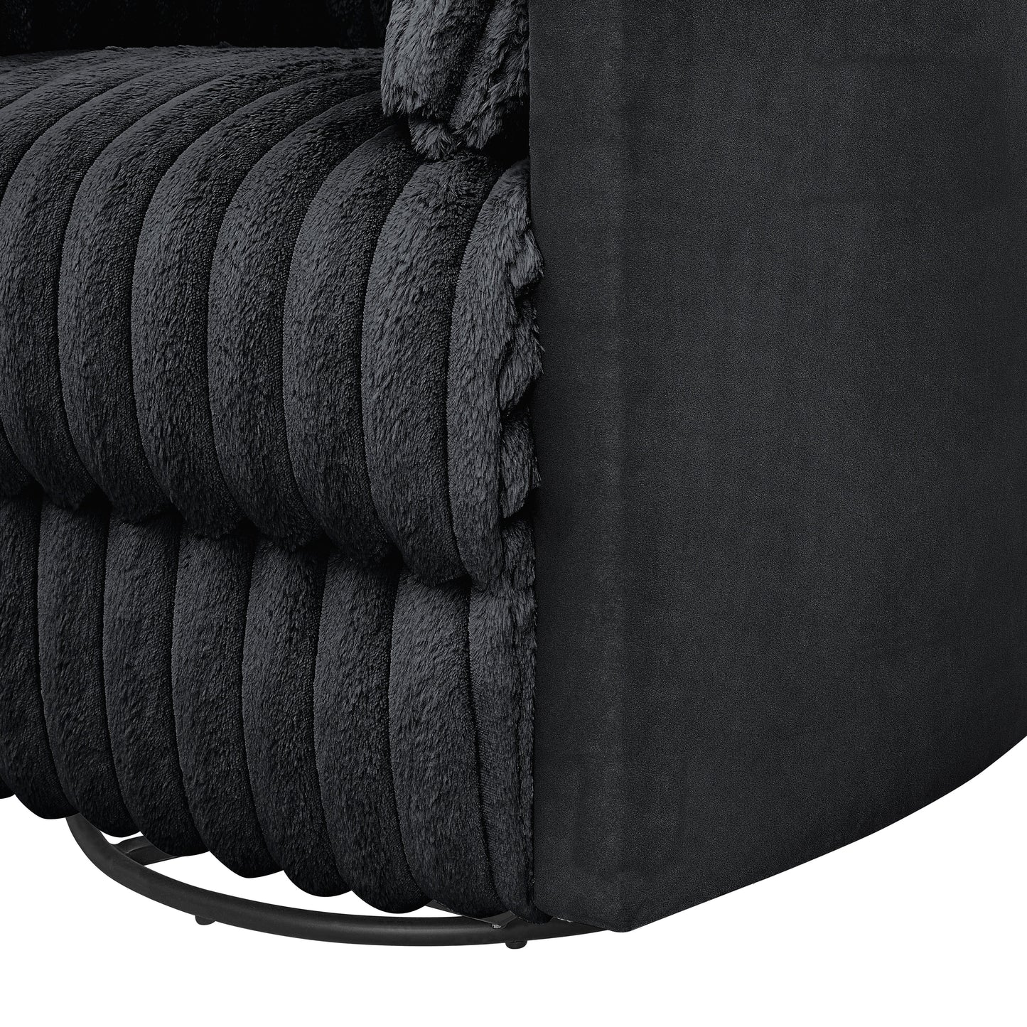 Poltrona reclinabile manuale con rivestimento in velluto a coste Wide Wale di Roundhill Furniture Bocaton