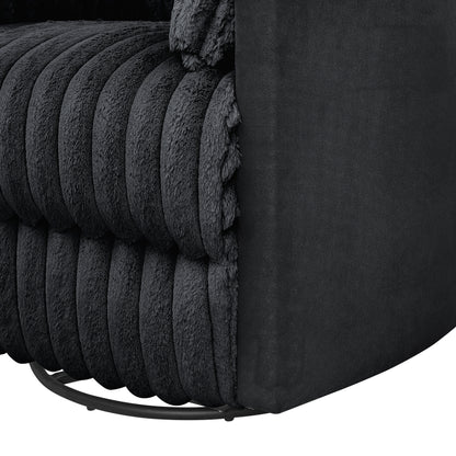 Poltrona reclinabile manuale con rivestimento in velluto a coste Wide Wale di Roundhill Furniture Bocaton