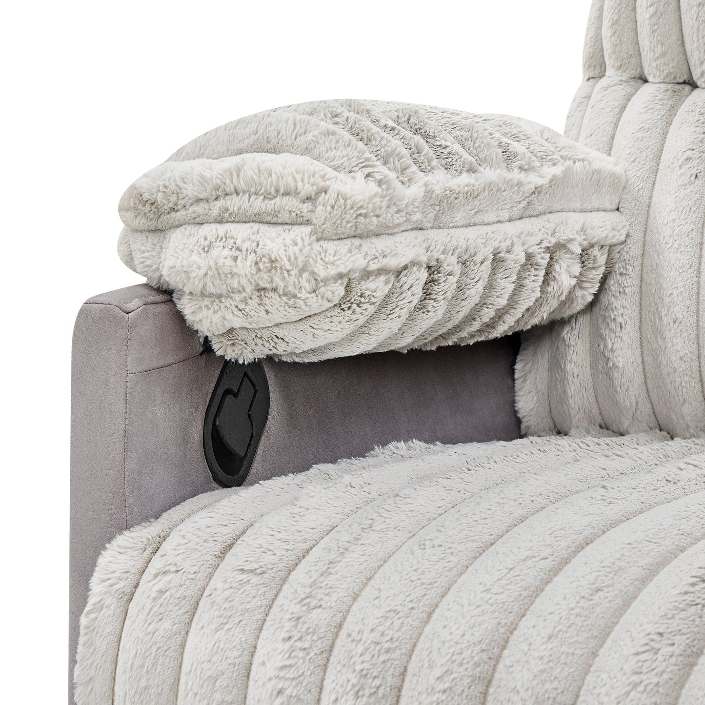 Poltrona reclinabile manuale con rivestimento in velluto a coste Wide Wale di Roundhill Furniture Bocaton