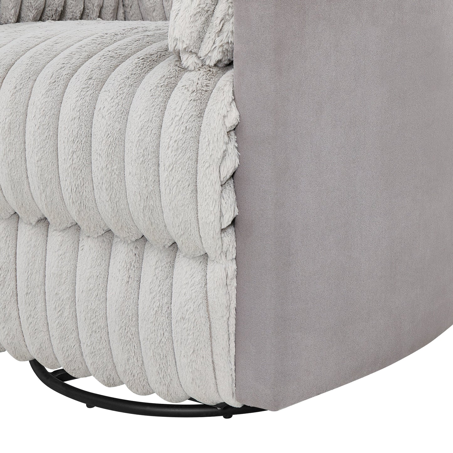 Poltrona reclinabile manuale con rivestimento in velluto a coste Wide Wale di Roundhill Furniture Bocaton