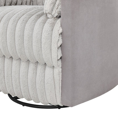 Poltrona reclinabile manuale con rivestimento in velluto a coste Wide Wale di Roundhill Furniture Bocaton