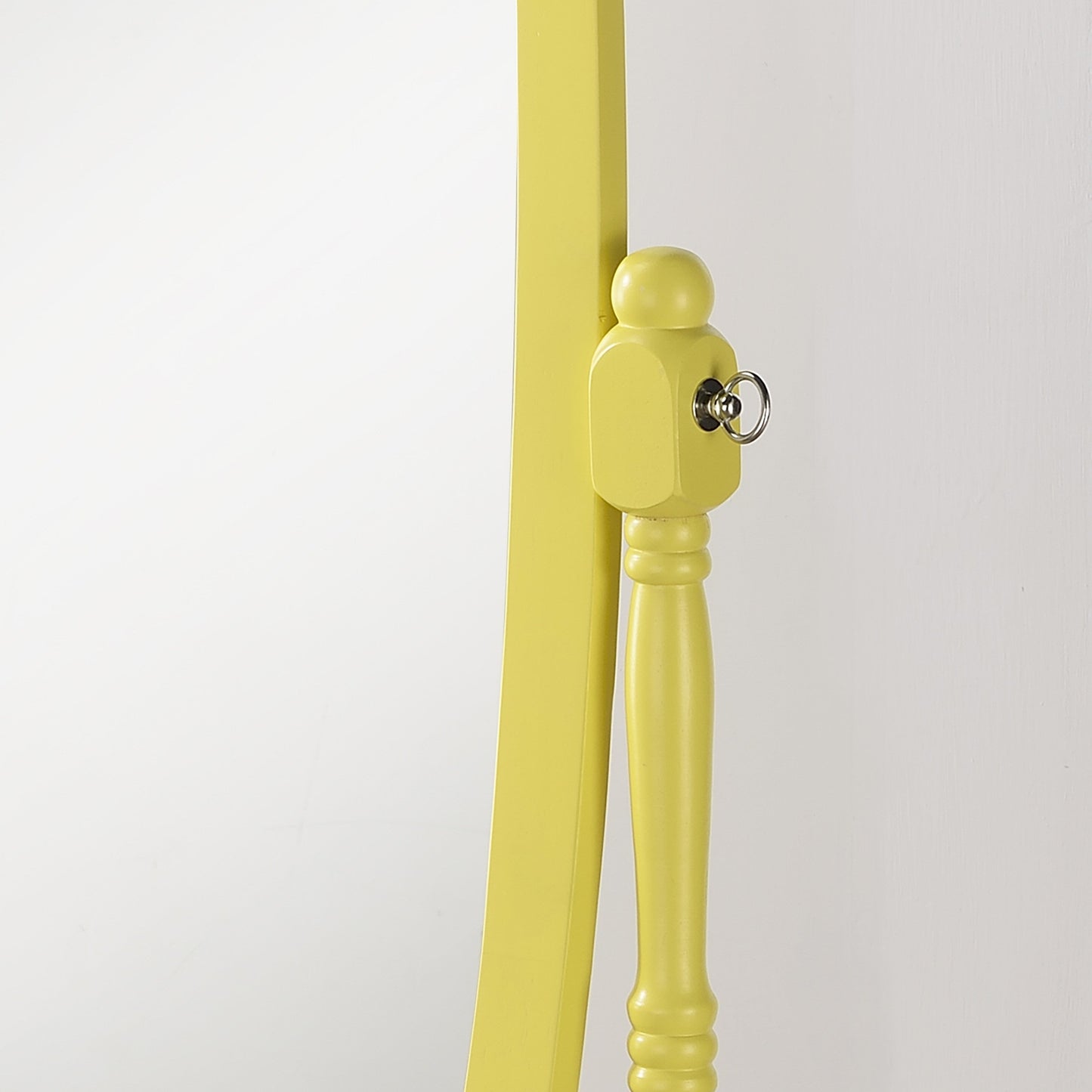 Specchio a bilico tradizionale con pavimento in legno, Roundhill Furniture Copper Grove Monks Hood