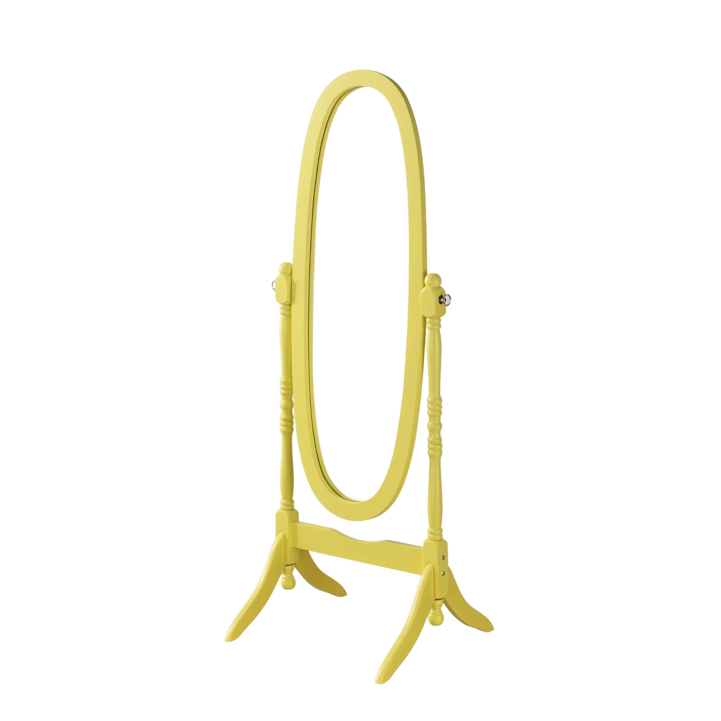 Specchio a bilico tradizionale con pavimento in legno, Roundhill Furniture Copper Grove Monks Hood