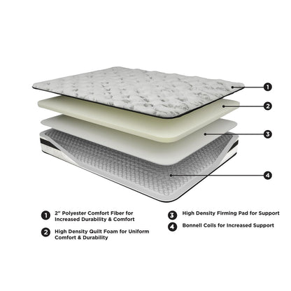 Materasso ibrido Roundhill Furniture Traditional Chime da 8 pollici