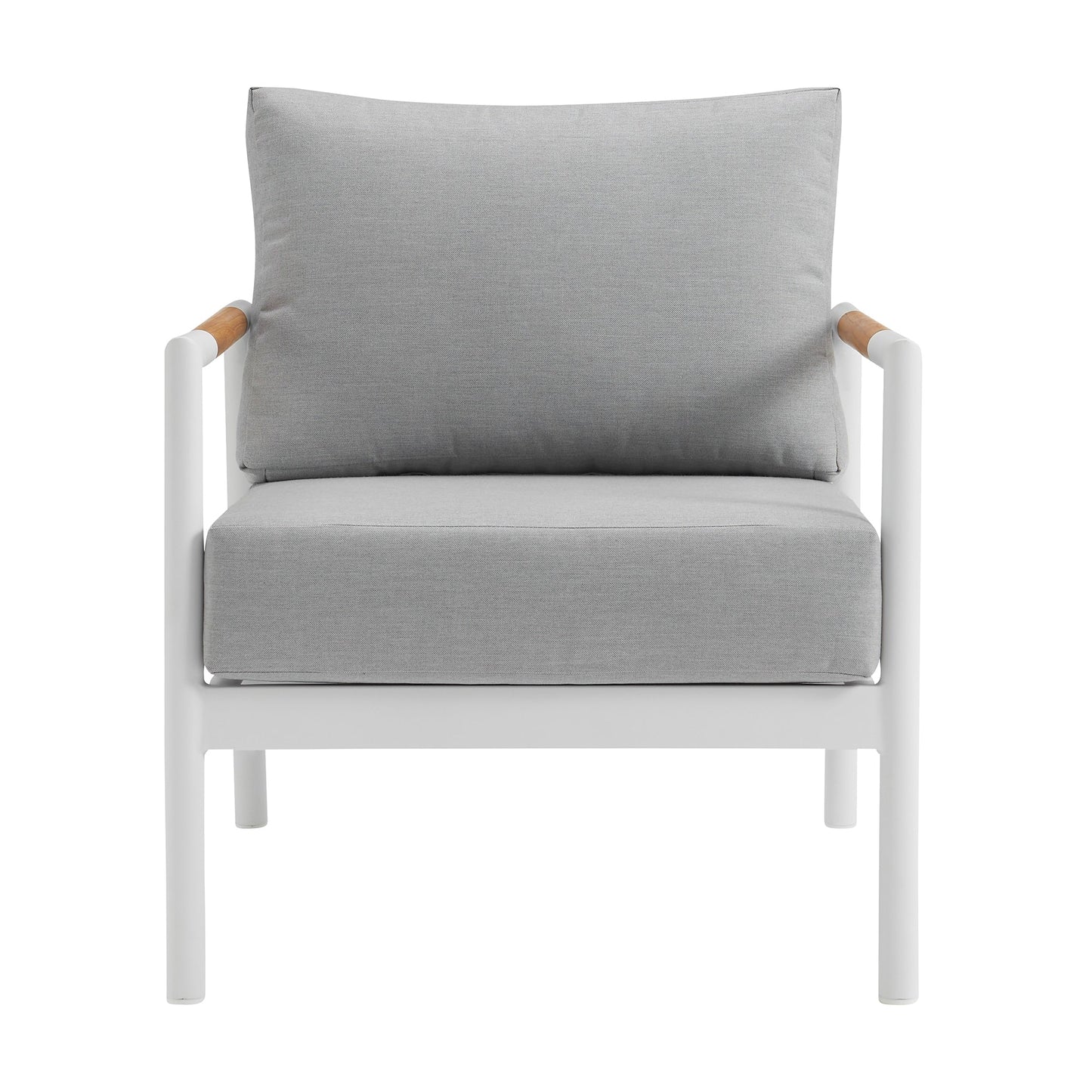 Set da conversazione da esterno Royal Patio All Weather Deep Seating da 4 pezzi con cuscini grigi