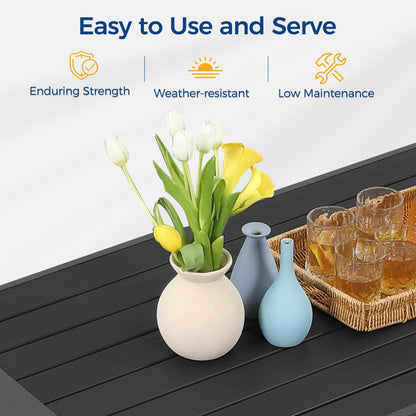 Set di mobili da esterno in alluminio Royalcraft da 4 pezzi