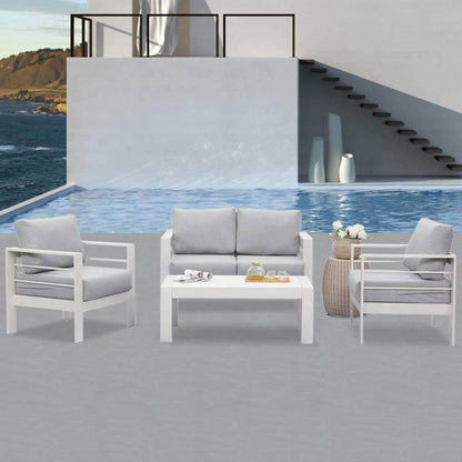 Set di mobili da esterno in alluminio Royalcraft da 4 pezzi