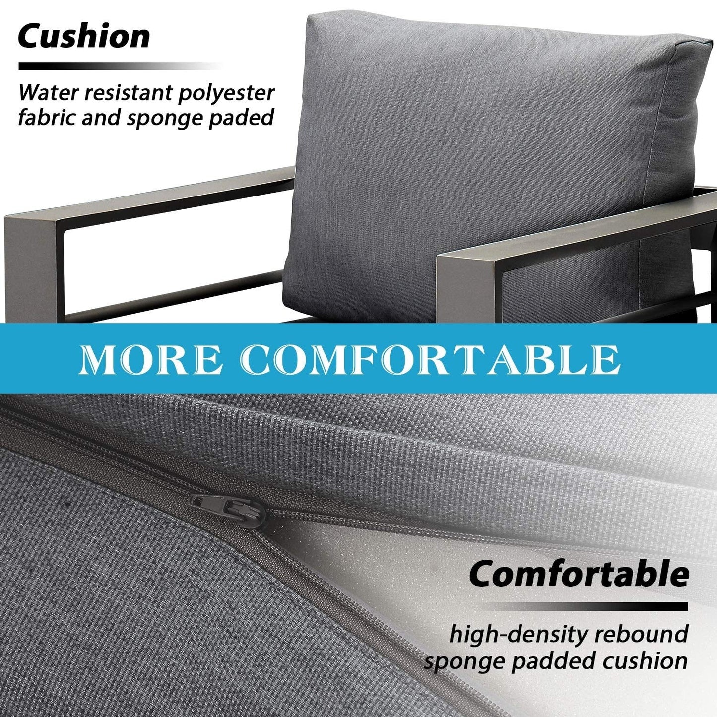 Set di mobili da esterno in alluminio Royalcraft da 4 pezzi