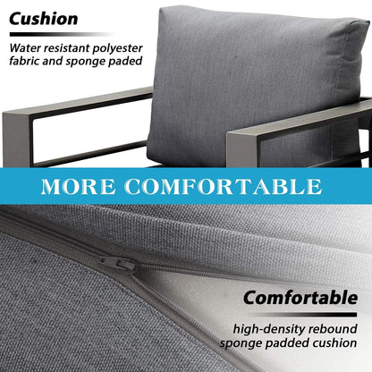 Set di mobili da esterno in alluminio Royalcraft da 4 pezzi