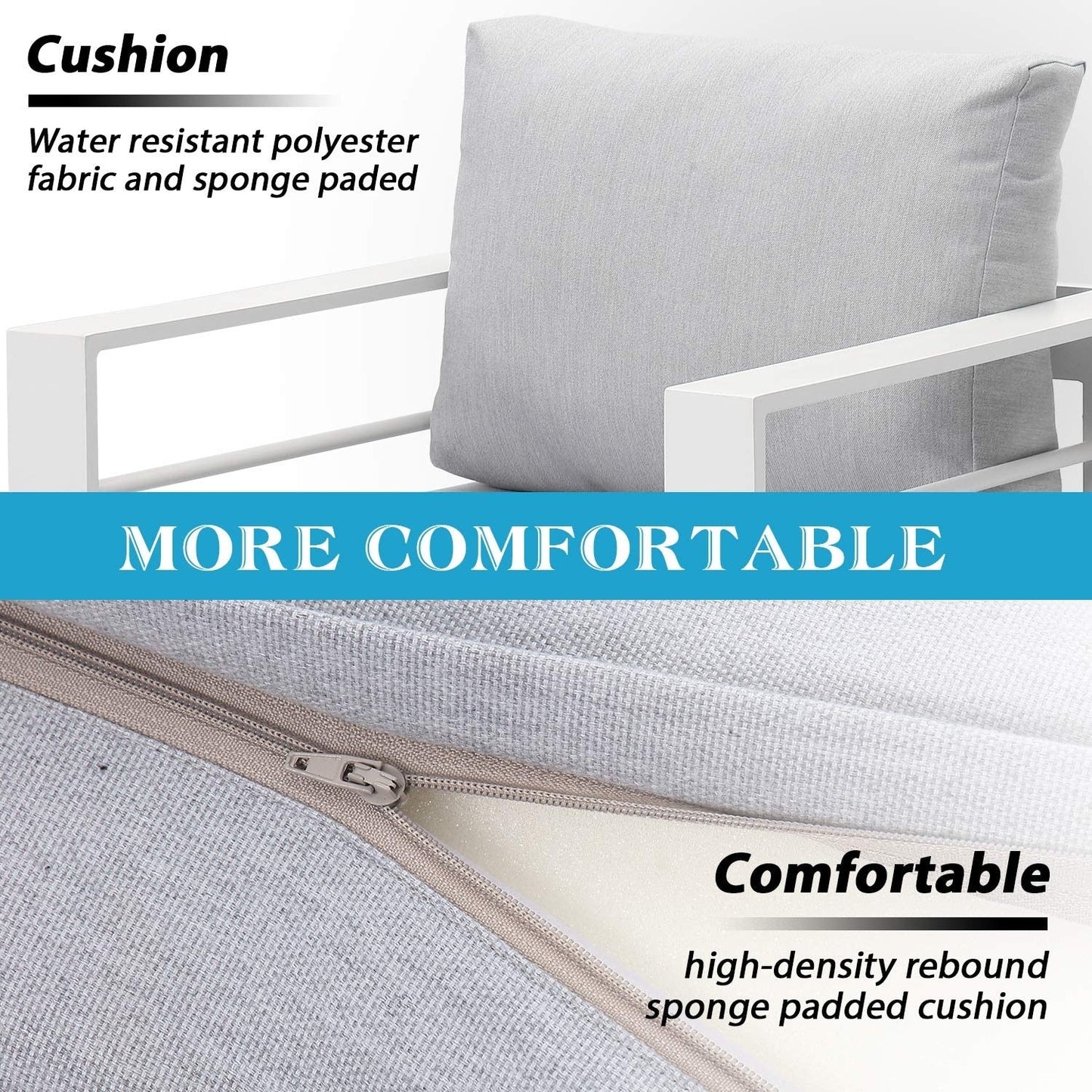 Set di mobili da esterno in alluminio Royalcraft da 4 pezzi