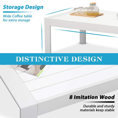 Set di mobili da esterno in alluminio Royalcraft da 4 pezzi