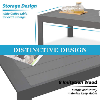 Set di mobili da esterno in alluminio Royalcraft da 4 pezzi