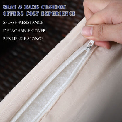 Set di mobili da esterno in rattan sintetico Royalcraft da 4 pezzi