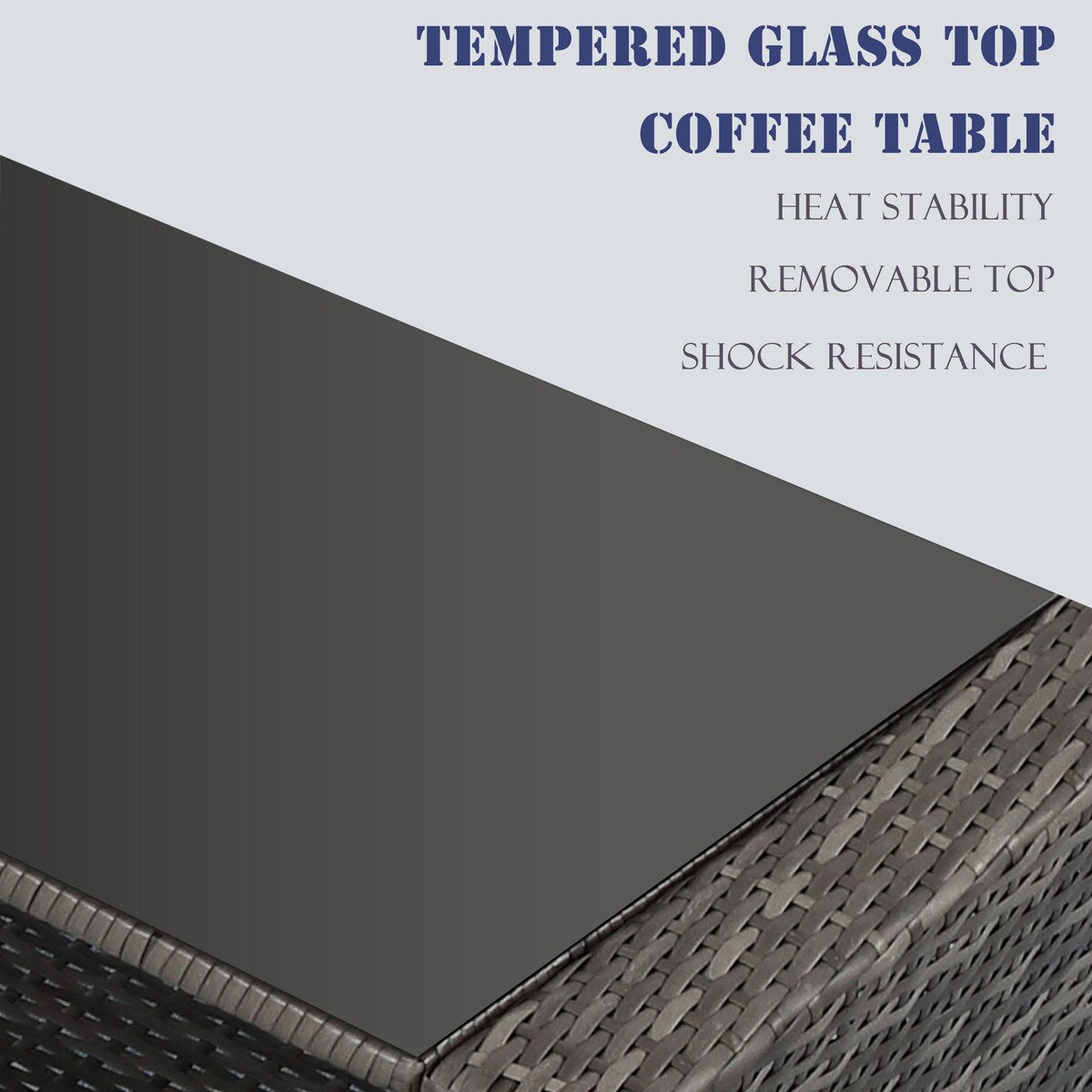 Set di mobili da esterno in rattan sintetico Royalcraft da 4 pezzi