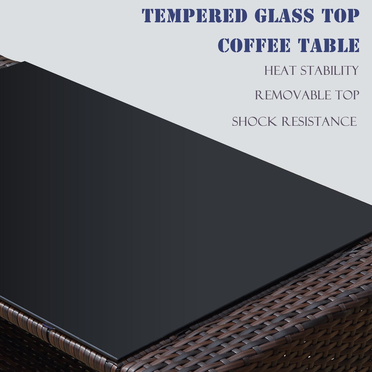 Set di mobili da esterno in rattan sintetico Royalcraft da 4 pezzi