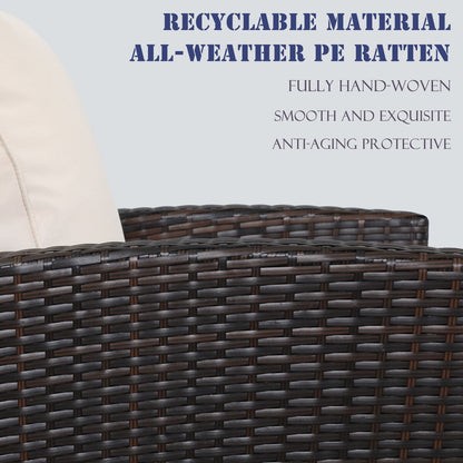 Set di mobili da esterno in rattan sintetico Royalcraft da 4 pezzi