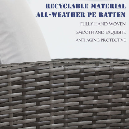 Set di mobili da esterno in rattan sintetico Royalcraft da 4 pezzi