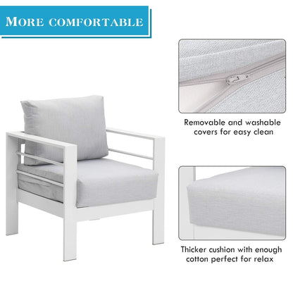 Set di mobili da esterno in alluminio da 5 pezzi Royalcraft