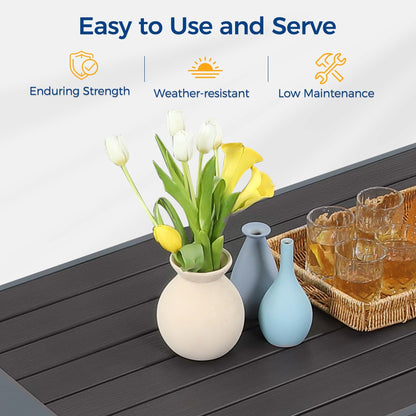 Set di mobili da esterno in alluminio da 5 pezzi Royalcraft