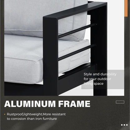 Set di mobili da esterno in alluminio da 5 pezzi Royalcraft