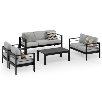 Set di mobili da esterno in alluminio da 5 pezzi Royalcraft