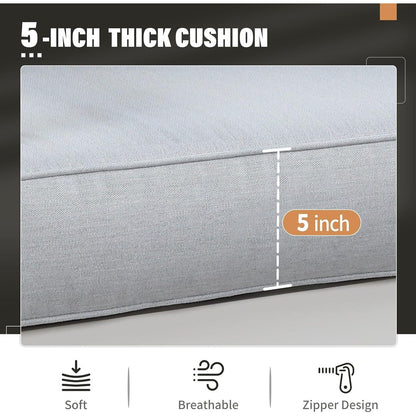 Set di mobili da esterno in alluminio da 5 pezzi Royalcraft