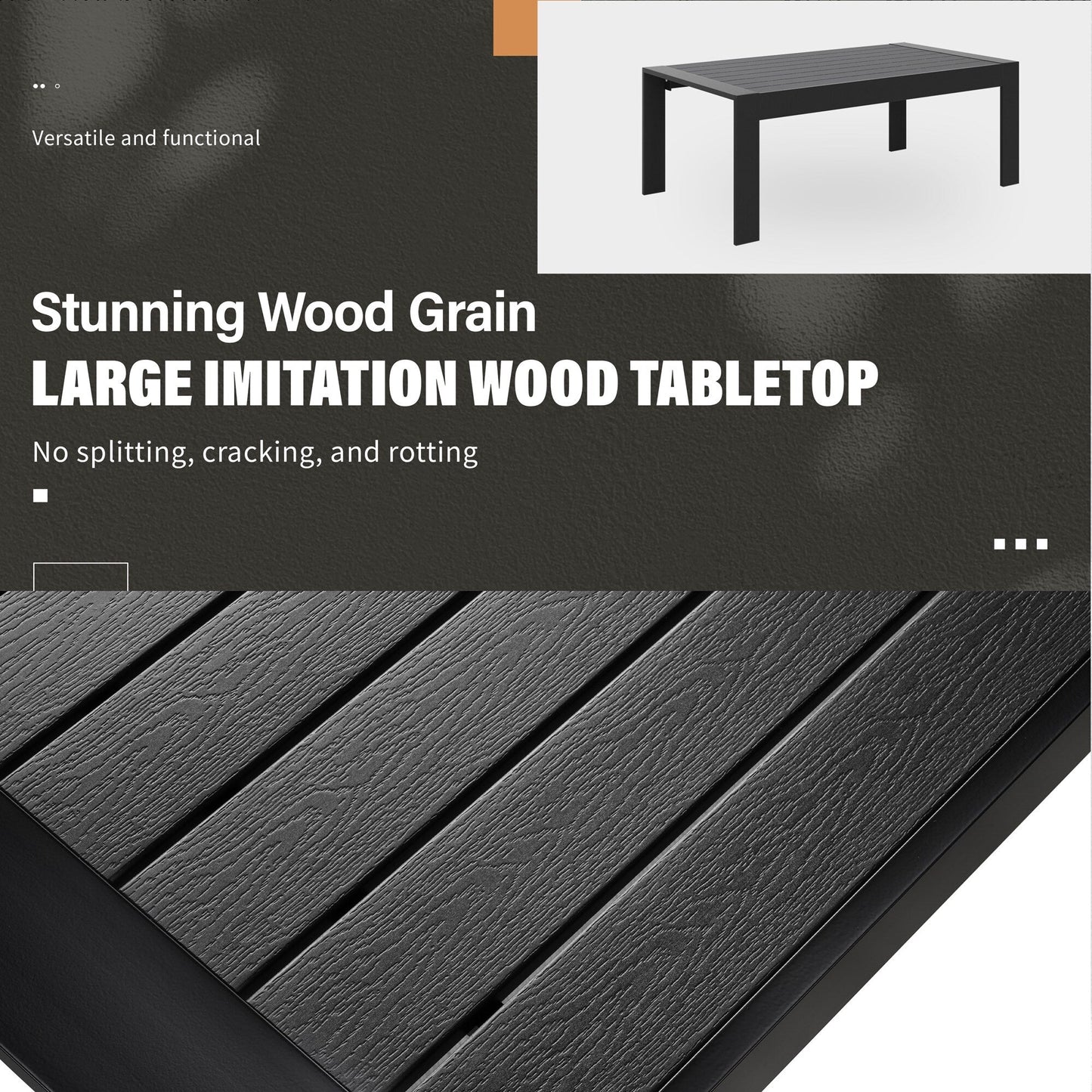 Gruppo di sedute componibili per esterni in alluminio Royalcraft da 5 pezzi