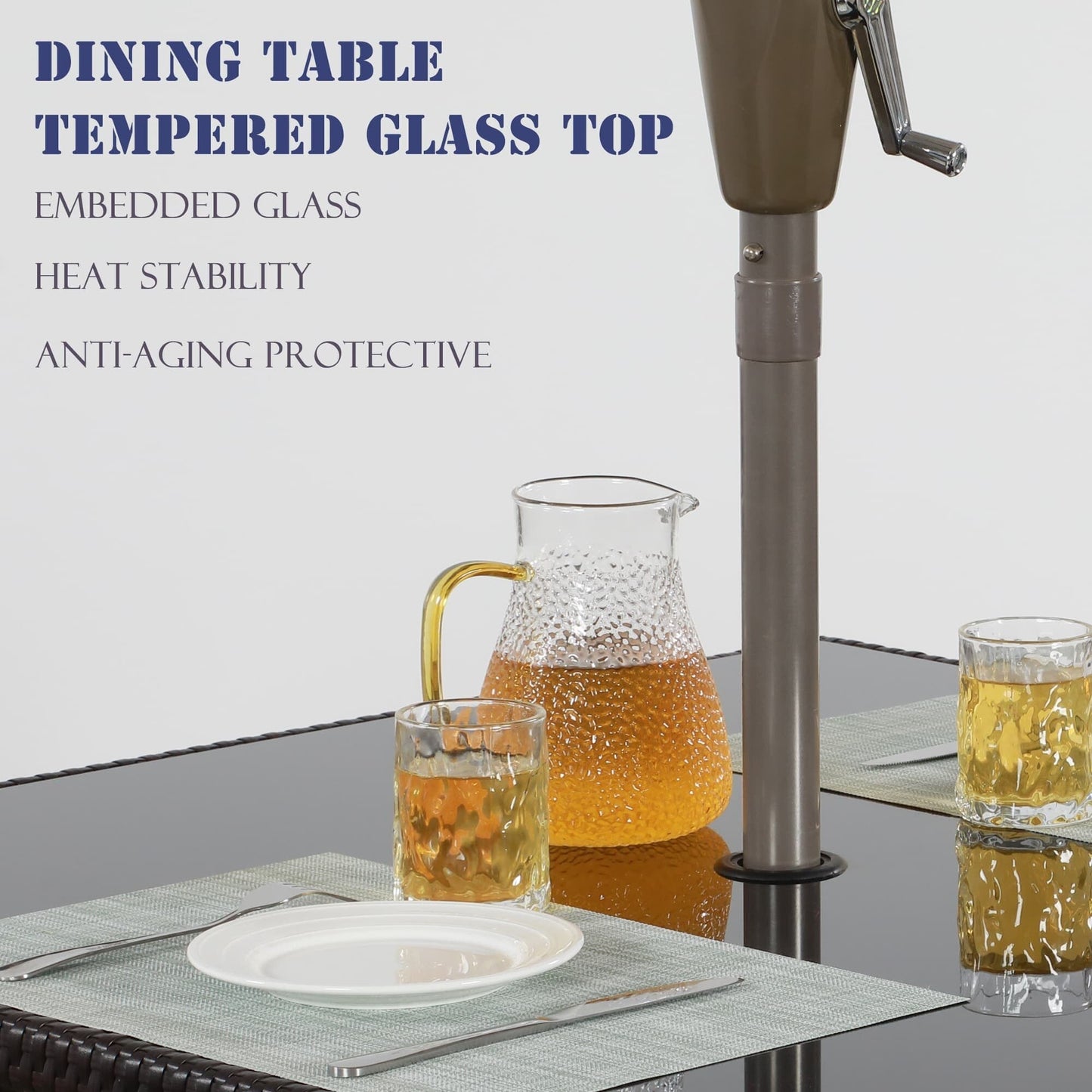 Set da pranzo da giardino Royalcraft da 5 pezzi con tavolo e sedie