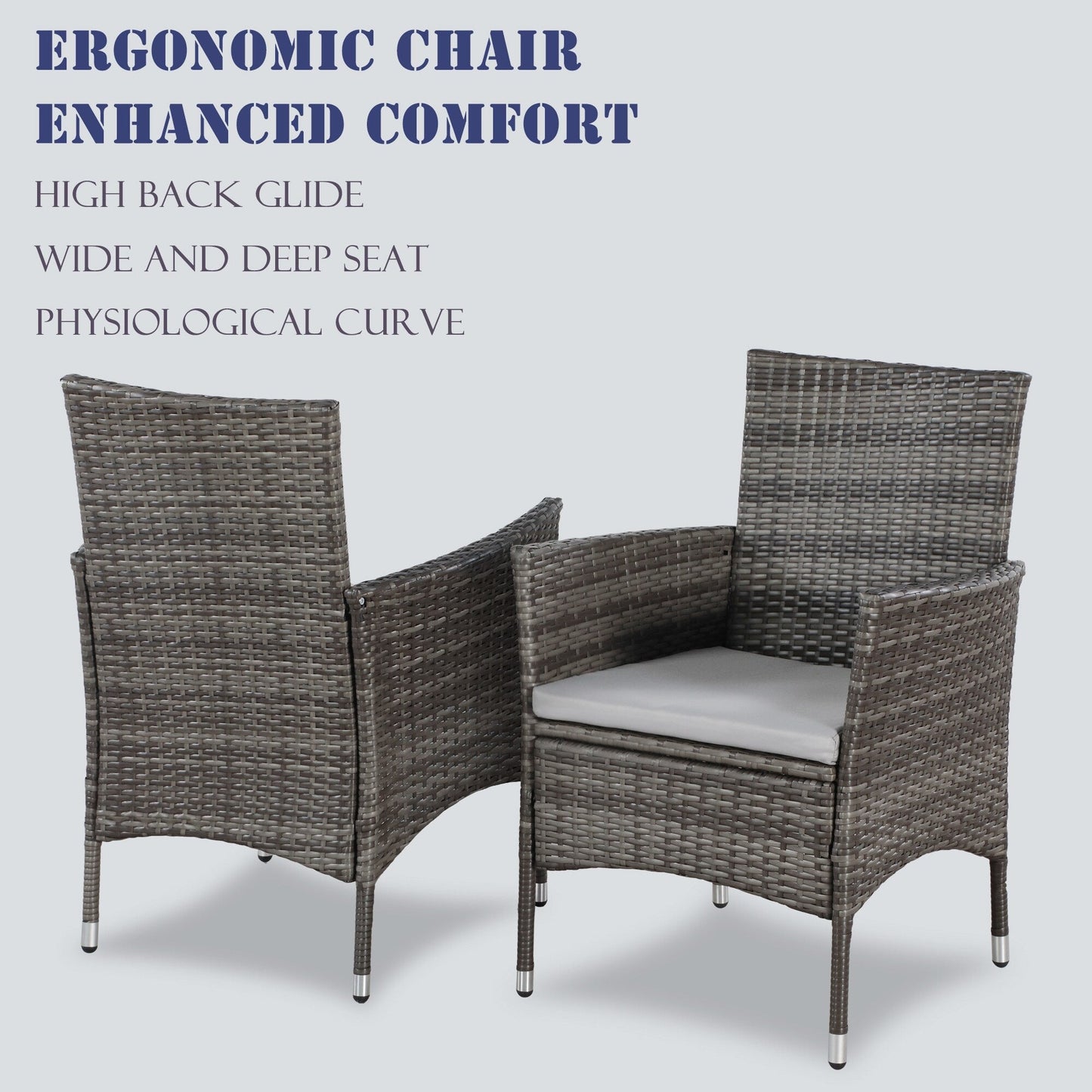 Set da pranzo da giardino Royalcraft da 5 pezzi con tavolo e sedie