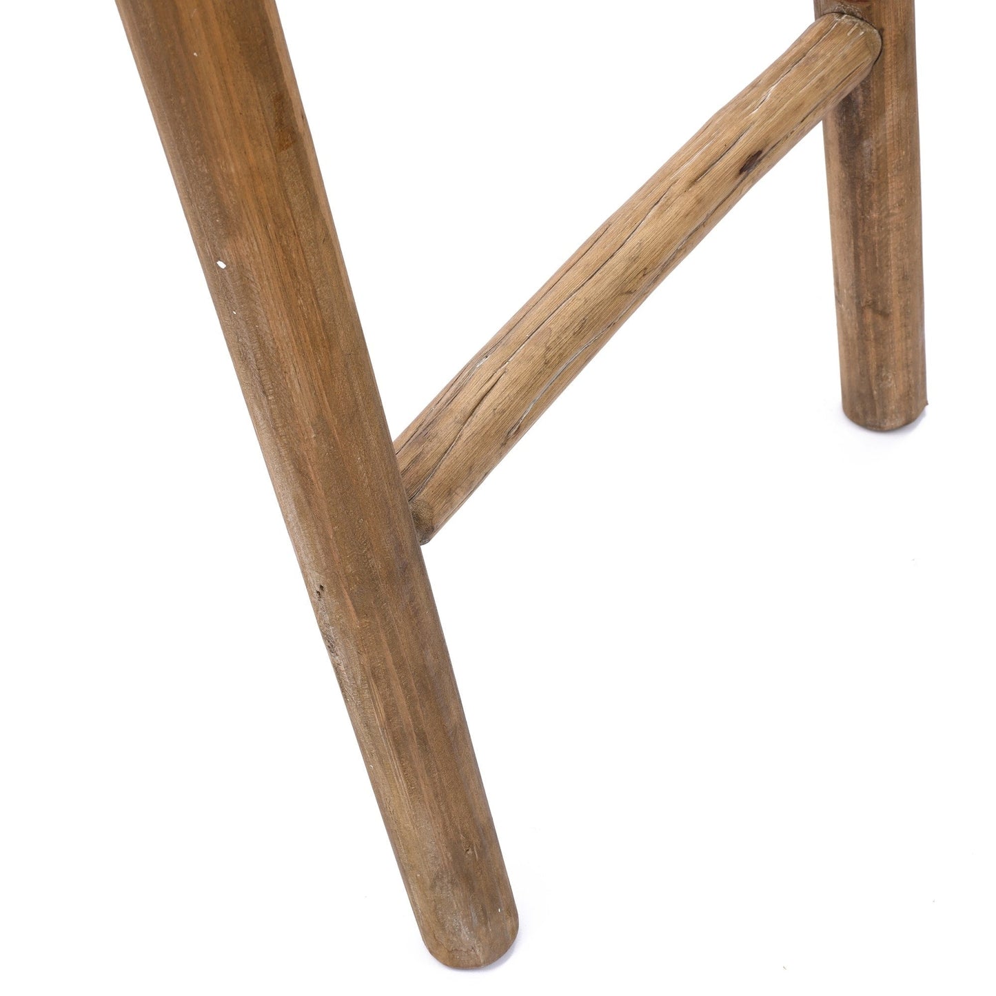 Scala decorativa rustica in legno naturale da 6 piedi - 74,4 A x 18,9 L x 2 P