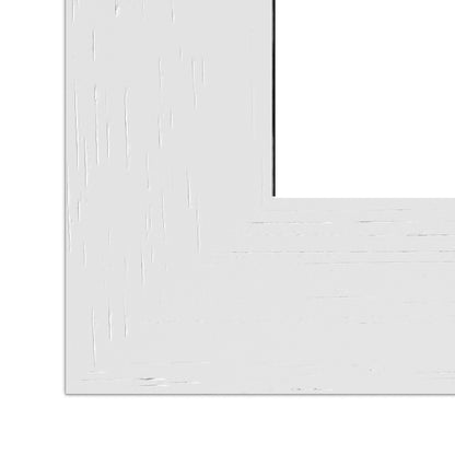 Specchio da toeletta rustico da fattoria, cornice in legno massello con specchio in stile fienile in metallo